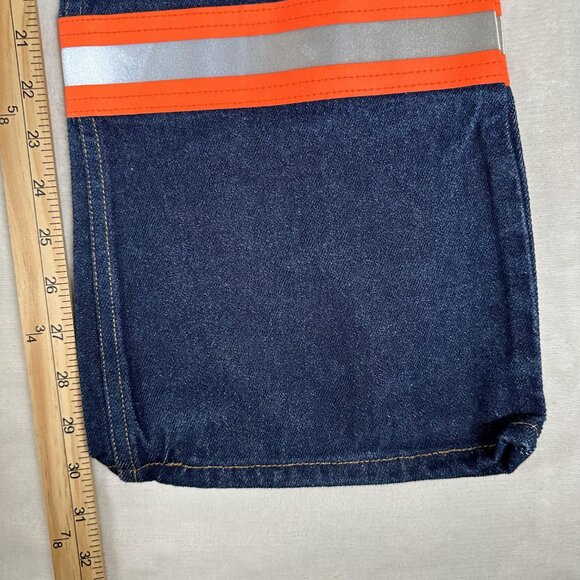 CALPIA Jeans Men Size W34 L30 Reflective Visibility Safe 100% Cotton Made in USA - Picture 3 of 9